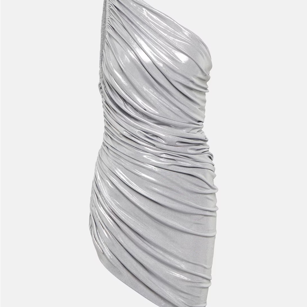 Norma Kamali Silver Diana Mini Dress